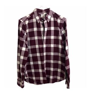 Men’s Gap’s Oxford Shirt plaid size medium long sleeve